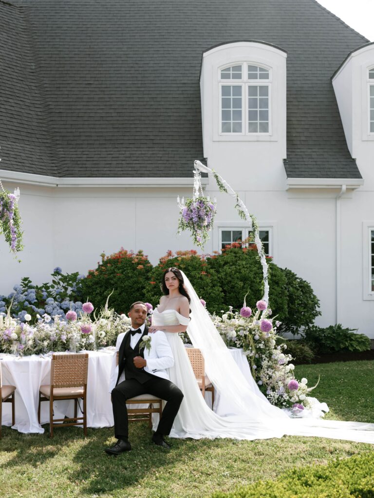 Editorial wedding photography at HappiMiss Lavender Garden in Oregon